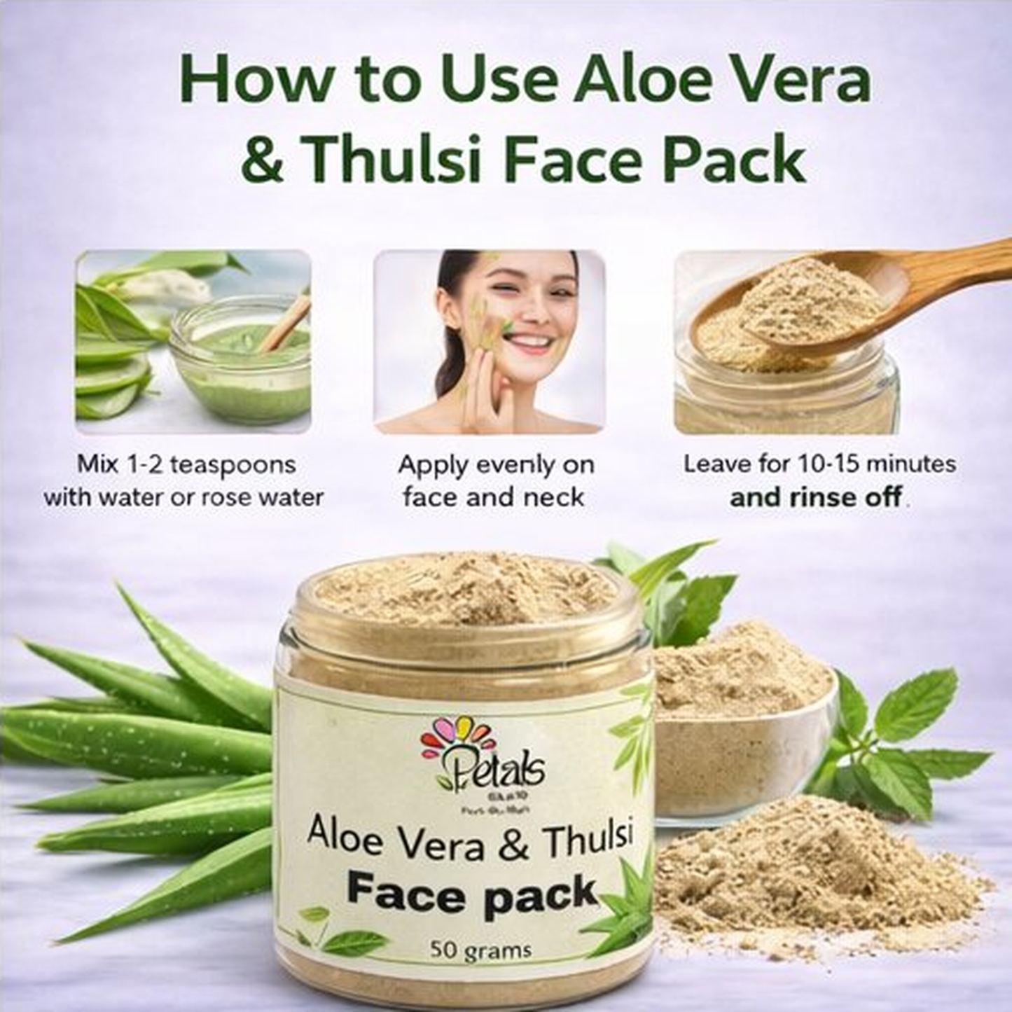Aloe Vera & Thulsi Face Pack
