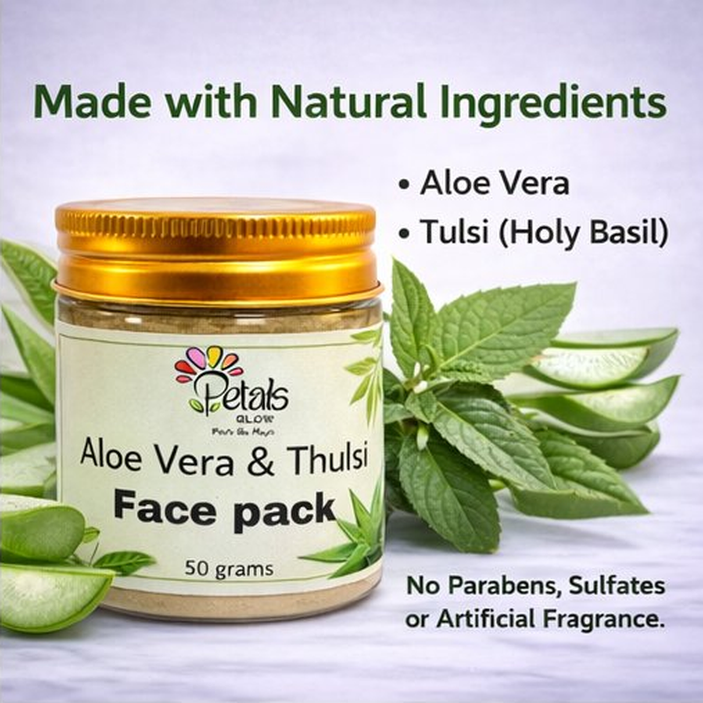 Aloe Vera & Thulsi Face Pack