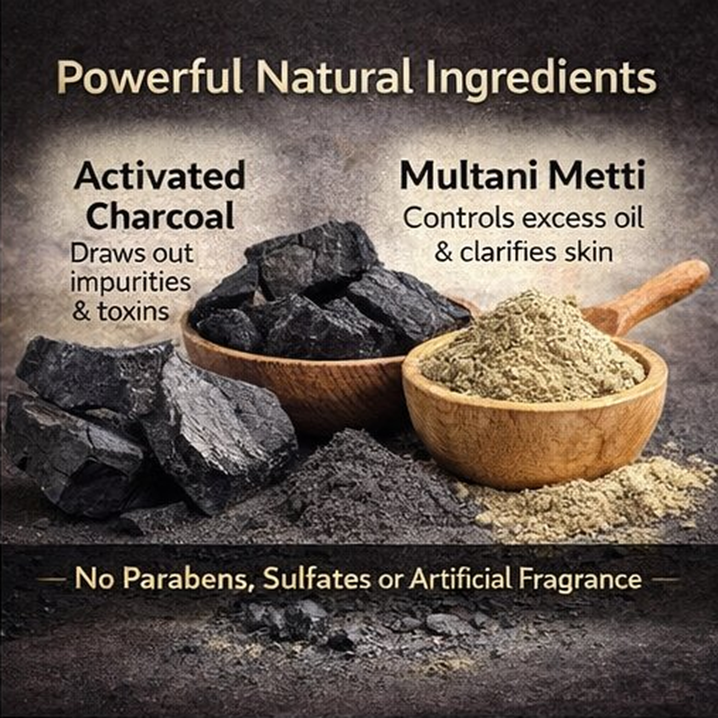 Activated Charcoal & Multhani Face Pack