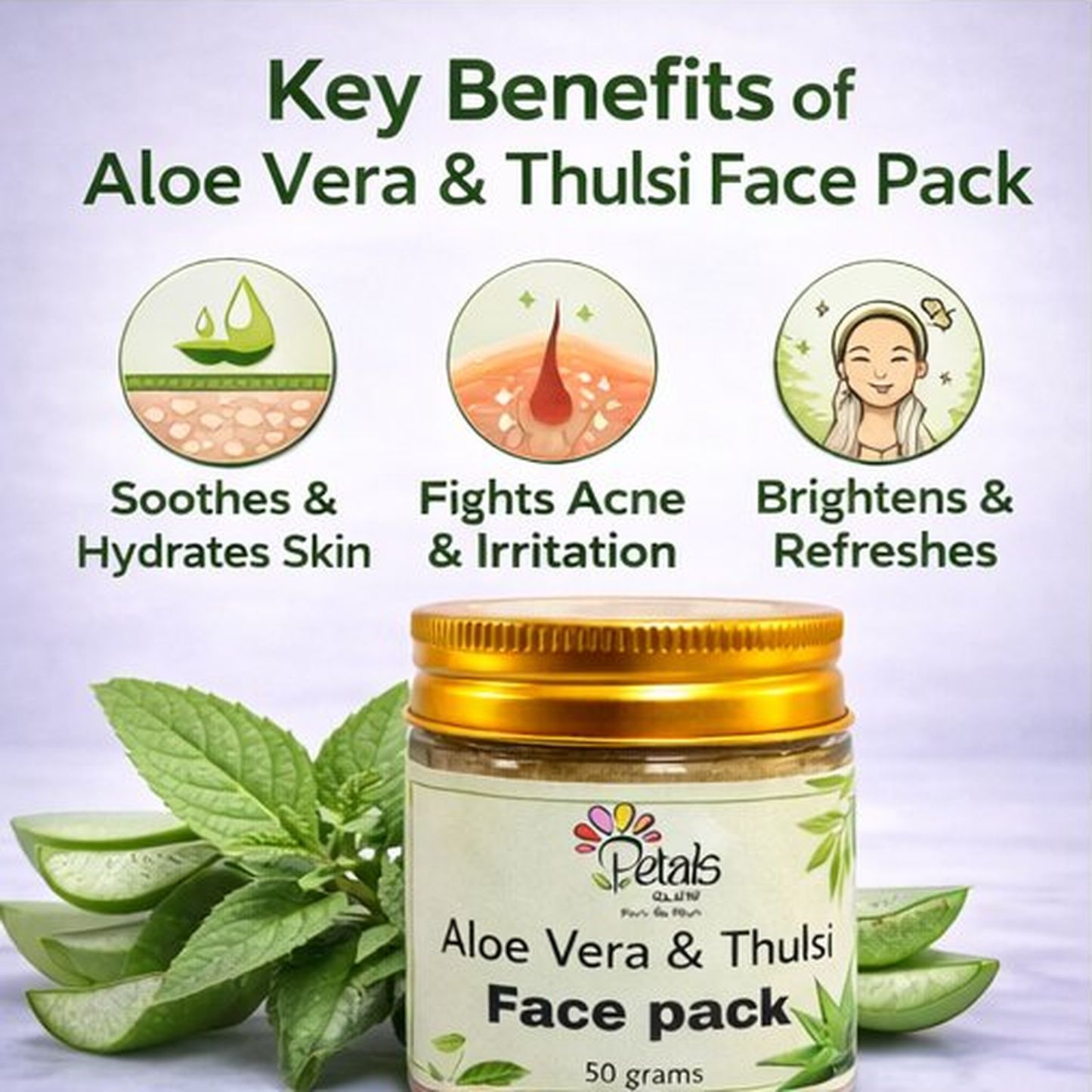 Aloe Vera & Thulsi Face Pack