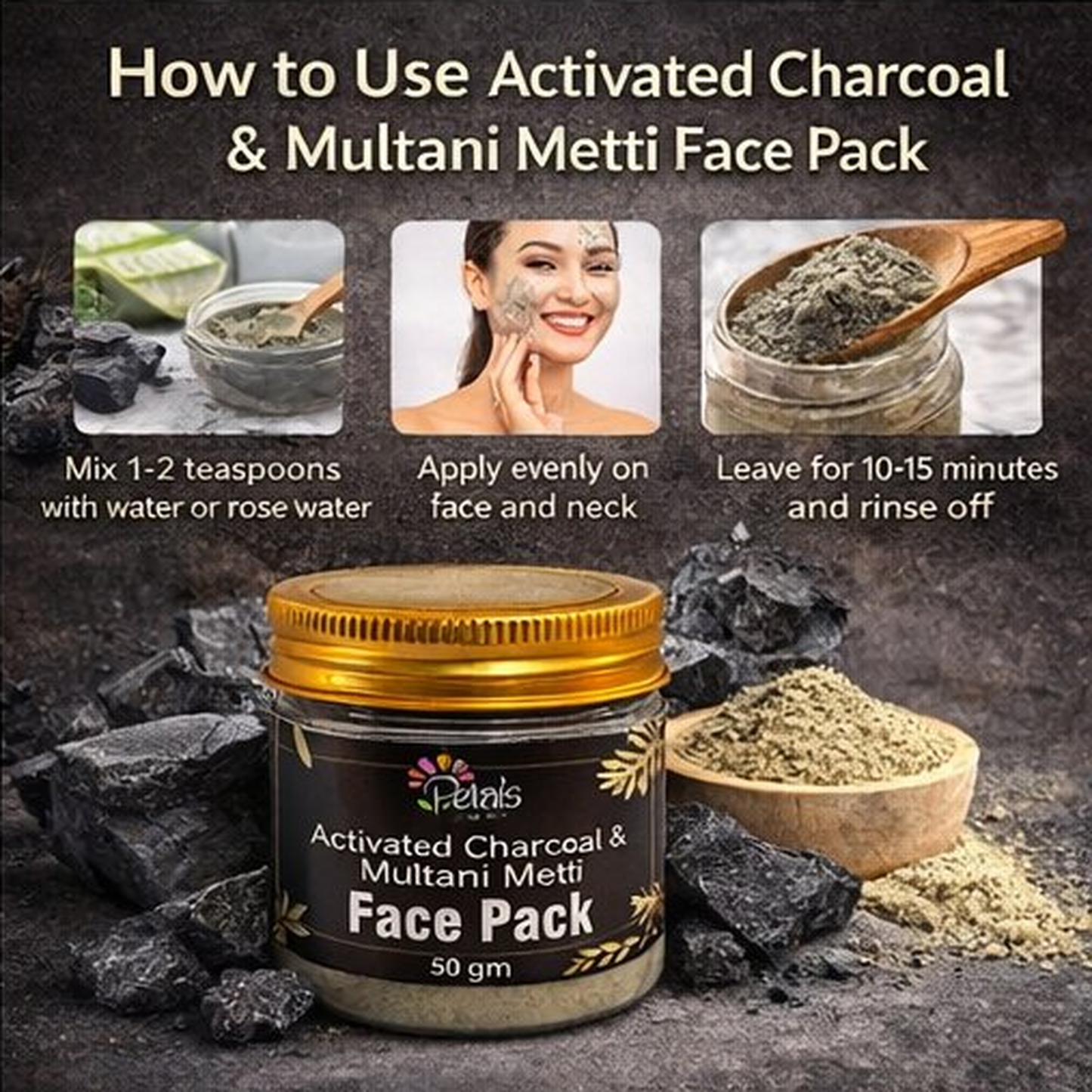 Activated Charcoal & Multhani Face Pack