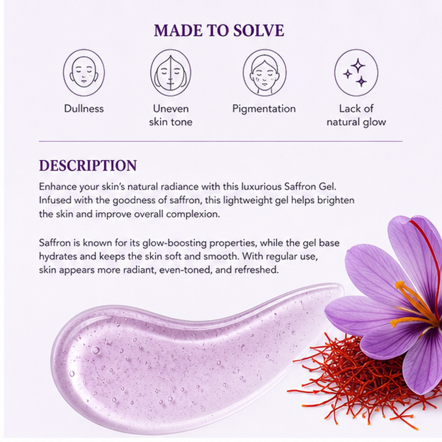 Saffron Face Gel
