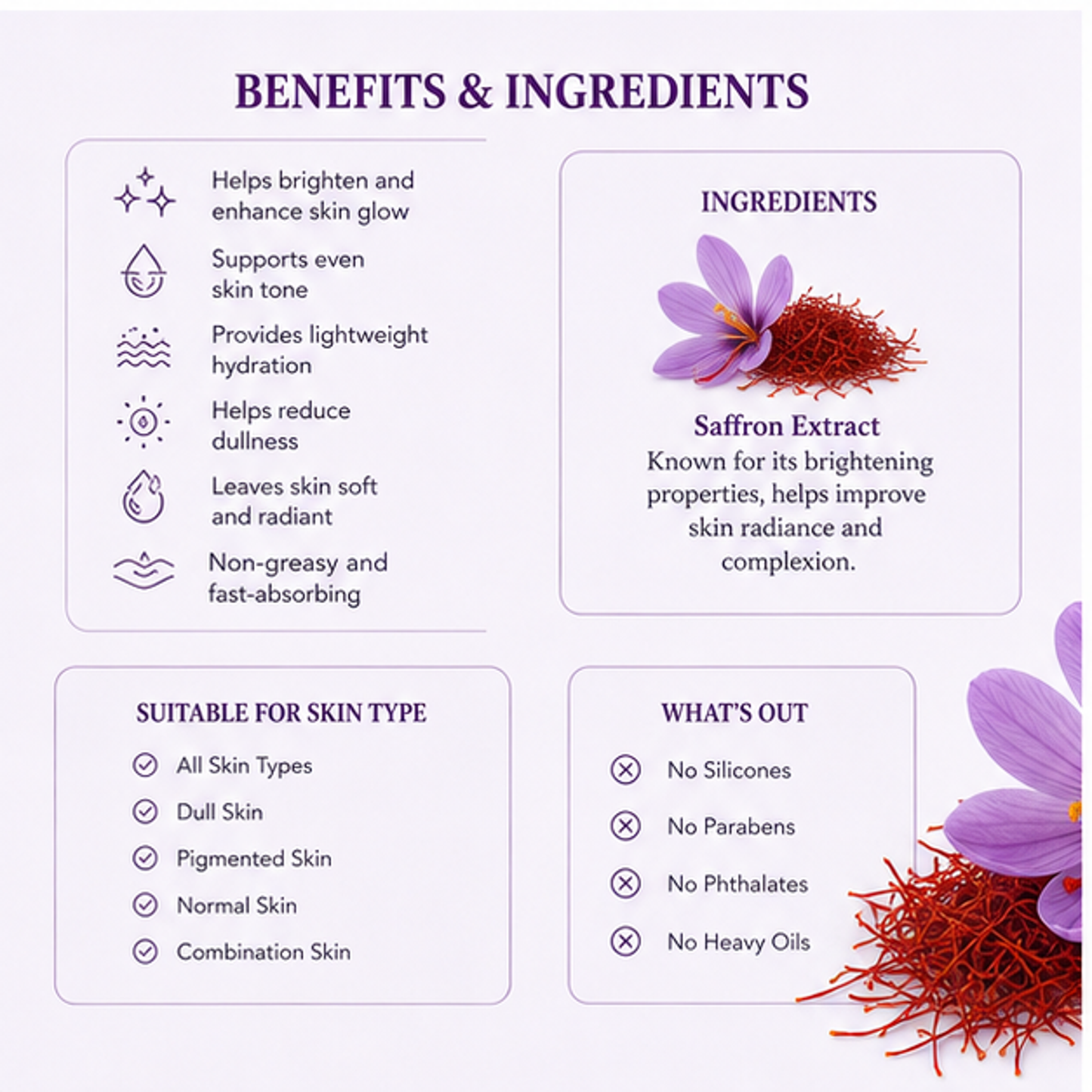 Saffron Face Gel