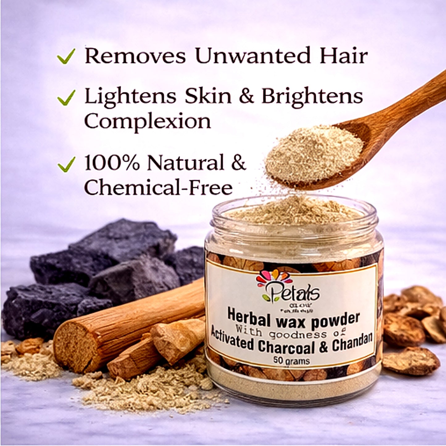 Activated Charcoal & Chandan Herbal Wax Powder